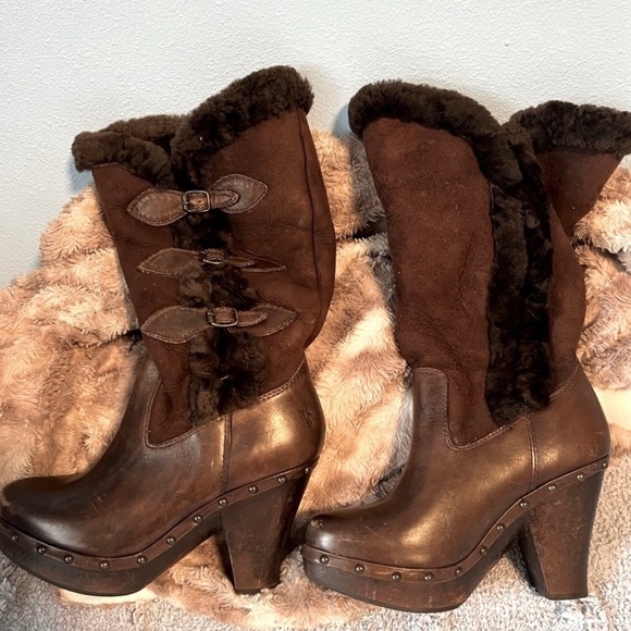 Frye Leather, Suede and Faux Fur Boots - Picture 13 of 13